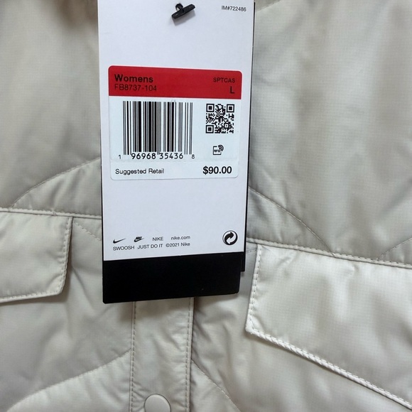 NWT Nike Sportswear Essentials Women’s Beige Vest, Size Large - Picture 2 of 10